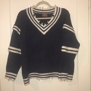 POL distressed wool sweater
